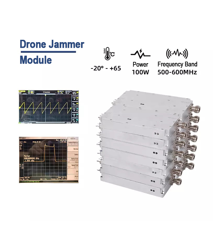 100W LDMOS 500–600MHz Drone Jamming Module | RF Shielding Counter-UAV Module