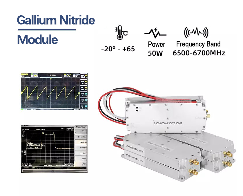 50W GaN Drone Countermeasure Module | 6500-6700MHz RF Signal Jammer