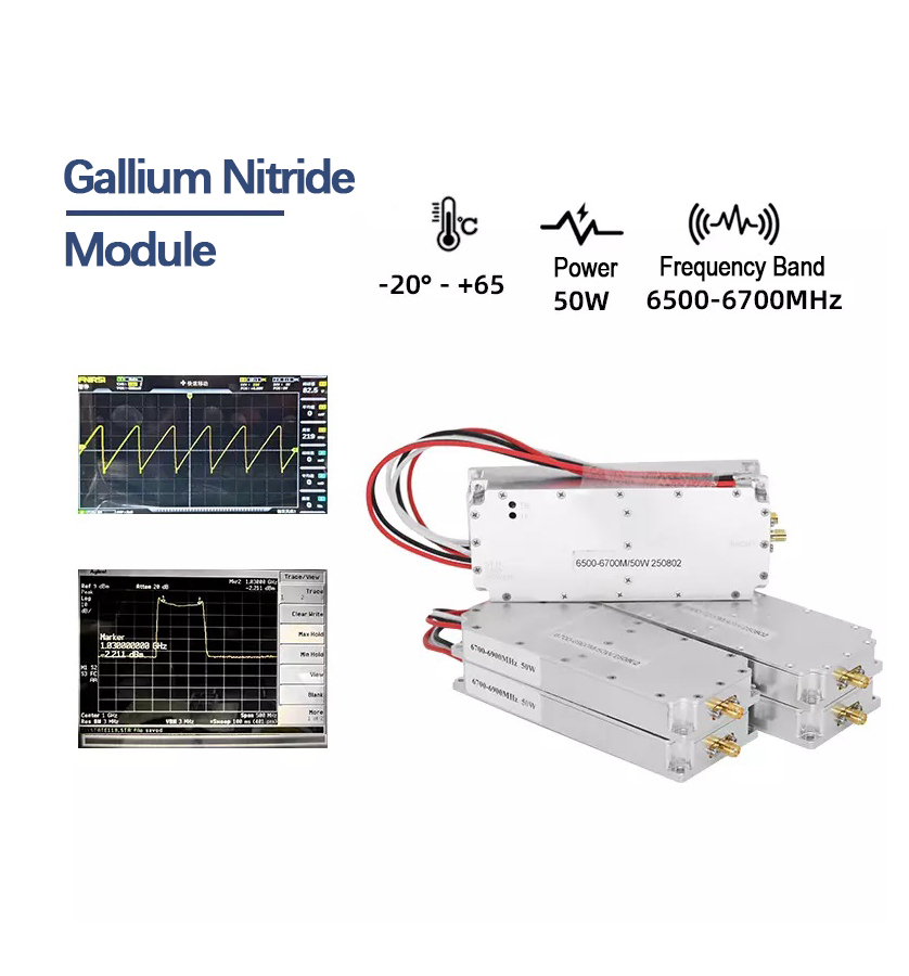 50W GaN Drone Countermeasure Module | 6500-6700MHz RF Signal Jammer