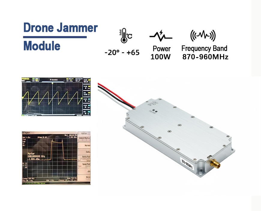 100W 870-960MHz UAV Jamming Module | Analog Signal Blocking Module for Anti-Drone Systems