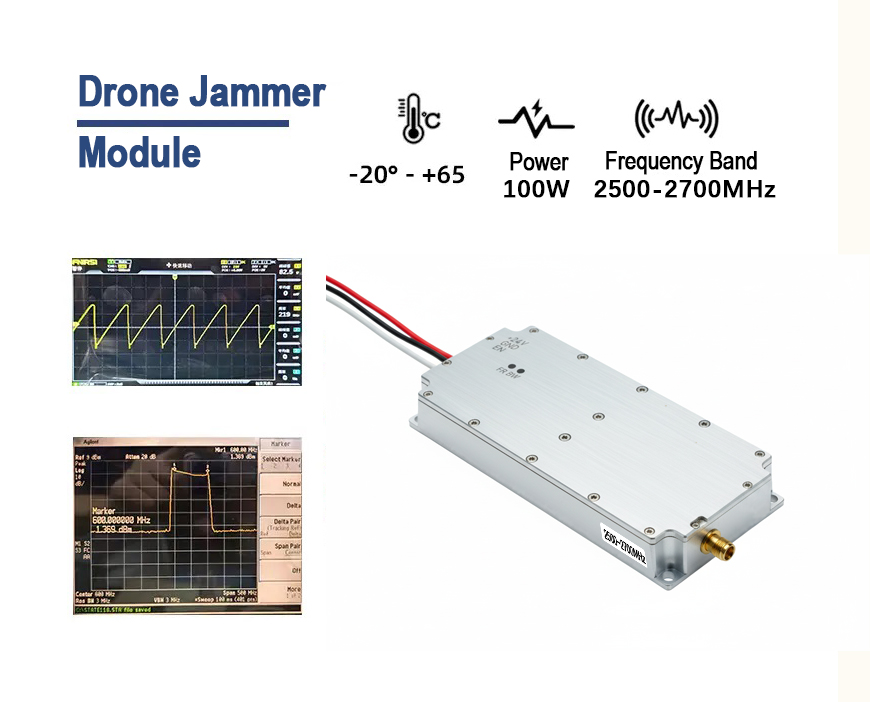 100W 2500-2700MHz Drone Jammer Module | High-Power 2.5GHz Signal Blocker