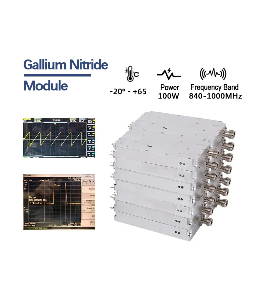 100W 840–1000MHz GaN Drone Jammer Module | High-Power Counter-UAV RF Shielding Module